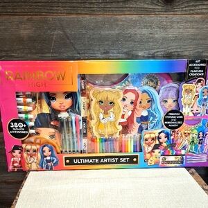 Rainbow Pink and Blue Fashion Dolls Set